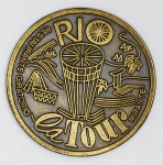 Colecionismo - Numismática - RJ Mp 63 - Ficha publicitária - Restaurante giratório Rio Mirante La Tour - Metal - 37 mm
