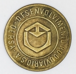 Colecionismo - Numismática - Ficha de Pedágio - fichas utilizadas para o pagamento de pedágios na Dersa (Desenvolvimento Rodoviário S/A), uma empresa estatal paulista responsável pela gestão de rodovias - SP 23.01 - 25mm