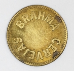 Colecionismo - Numismatica - Ficha Cervejas Brahma - Venda expressamente proibida para menores 18 anos - 26mm - RJ 83.01