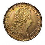 Moeda do Brasil - 12800 Réis - 1729 - R - Rio de Janeiro - Ouro - 28,59 - (.917) - Catálogo 195 - So