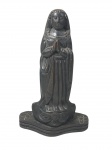 Antiga escultura em madeira nobre, representando N. S. Aparecida. Autoria não identificada. Mede 26