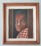 Arminda Francisca Crystello (Artista Plástica Auto didata desde 1970) - "ESPERANÇA", O.S.T. Assinado no canto inferior direito. Verso apresenta descrição da autora. "Quadro premiado medalha de bronze no terceiro salão contemporãneo da Academia Brasileira de Belas Artes. Medindo 55x46cm sem a moldura e 76x67cm com moldura.