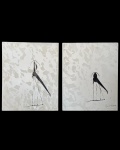 Acrílico sobre tela"abstrato", assinado. Dimensões: 90 cm x 110 cm.  (cada).