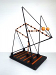 Escultura abstrata feita de madeira com detalhes nas cores preto e laranja com belos acabamentos. Obra única, assinado HDG no fundo. Dimensões: 32 cm x 21 cm x 30 cm. Recentemente, descobri minha paixão por criar esculturas abstratas, utilizando hastes de madeira e diversos tipos de materiais. Cada peça é uma combinação única de formas e cores, onde a simplicidade do material encontra a complexidade da criatividade. Meu trabalho busca criar composições artísticas que instigam a imaginação e despertam novas perspectivas. Siga o Instagram @hdgesculturas