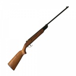 Antiga arma de chumbinho 4,5 mm em madeira e metal. Mecanismo funcionando mas não está efetuando o disparo. Necessitndo de revisão. Sinais de uso. Acompanha bag para transporte. Dimensões: 100 cm / 2,8 kg.