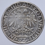 Moeda da Áustria - 1 thaler - 1558 - Prata - 31 g - 40 mm