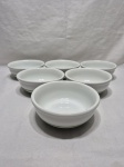 Jogo de 6 bowls em porcelana Real barra verde.  Medindo 14,5cm x 5cm de altura.