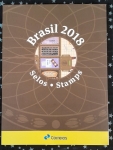 PLANO REAL 2018 NO FOLDER ORIGINAL DOS CORREIOS COM ANO COMPLETO MINT