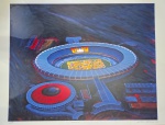Antonio Peticov, Maracanã, 2014, 70x100cm, sem moldura, tiragem 85/150, necessita de limpeza