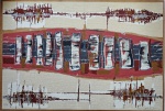 Sérgio Ferreira, Composição, gravura em papel kraft texturizado, tiragem 88/100, 66x96cm, sem moldura