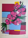 Silvio Oppnheim, Flores, gravura, tiragem 63/70, 70x50cm, sem moldura, necessita de limpeza