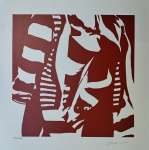 Kleber Ventura, Composição, gravura, tiragem 15/30, 50x50cm, sem moldura