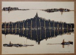 Sérgio Ferreira, Composição, gravura em papel kraft com textura, tiragem 95/120, sem moldura, 48,5x66cm