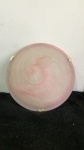 PAFLON ,LUMINARIA VIDRO FOSCO MECADA COM ROSA, 3 LAMPADAS, 47CM, CONSERVADA