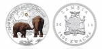 MOEDA ZÂMBIA - 1000 KWACHA 2014 - CUPRO-NIQUEL REVESTIDO DE PRATA - 26 GRAMAS - 40MM - FC - ESPECIES ANIMAIS AMEACADAS - ELEFANTE ASIATICO - REPLICA EM PERFEITO ESTADO CONFORME FOTOS