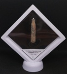 CAPSULA PROJETIL FUZIL CARABINA VZ 24 UTILIZADO NA REVOLUÇAO CONSTITUCIONALISTA DE 1932 - MEDINDO 57MM DE COMPRIMENTO E 10MM DE DIAMETRO - PESO 10,9 GRAMAS - ENCONTRADO COM DETECTOR DE METAIS EM TRINCHEIRA PAULISTA NA CIDADE DE ITAPIRA, DIVISA COM MINAS GERAIS - ACOMPANHA DISPLAY - EM OTIMO ESTADO CONFORME FOTOS