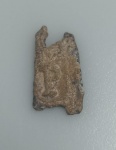 SELO ALFANDEGARIO EM CHUMBO - ESCUDO COROADO COM A LETRA P - PERIODO A IDENTIFICAR - ITEM ENCONTRADO COM DETECTOR DE METAIS EM PERNAMBUCO