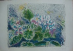 GRAVURA - TIRAGEM 43/100 - FLORES - SERIGRAFIA - 25 X 36CM - GUYER SALLES - ASSINADO A LAPIS PELA ARTISTA - ACID - SEM MOLDURA - APRESENTA PONTOS DE ACIDEZ POR CONTA DO TEMPO