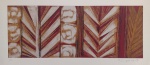GRAVURA - TIRAGEM P.A. - FOLHAS E FLORES - SERIGRAFIA - 50 X 22CM - OLIMPIA COUTO - ASSINADO A LAPIS PELA ARTISTA - ACID - SEM MOLDURA - APRESENTA PONTOS DE ACIDEZ POR CONTA DO TEMPO
