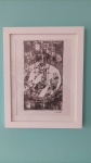 GRAVURA - LUIS JARDIM -CIRCO - 27,5 X 19,5CM - COM MOLDURA MOLDURA BRANCA E PASPATUR - NO ESTADO CONFORME FOTOS