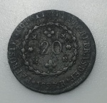 MOEDA BRASIL IMPERIO - 20 REIS 1827 - BC/MBC - COBRE - 7,17 GRAMAS - 30MM 