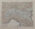 MAPA DO NORTE DA ITALIA - MEYERS KONVERSATIONS LEXIKON - IBLIOGRAPHISCHES INSTITUT IN LEIPZIG - POSSUI DOBRA CETRAL - EM OTIMO ESTADO CONFORME FOTOS