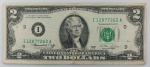 LOTE CONTENDO 1 CEDULA DE 2 DOLLARES - GREEN SEAL - FE - ITEM NO ESTADO CONFORME FOTOS