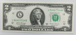 LOTE CONTENDO 1 CEDULA DE 2 DOLLARES - RED SEAL - SOB - ITEM NO ESTADO CONFORME FOTOS
