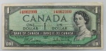 LOTE CONTENDO 1 CEDULA DE 1 DOLLAR CANADENSE - MBC - ITEM NO ESTADO CONFORME FOTOS