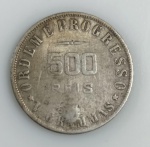 LOTE CONTENDO 1 MOEDA DE 500 REIS - ANO 1906 - PRATA 0,900 - 5 GRAMAS - 22 MM - MBC - NO ESTADO CONFORME FOTOS