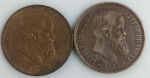 LOTE CONTENDO 2 MOEDAS DE 40 REIS - IMPERIO - ANO 1873 - BRONZE - 12 GRAMAS - 30 MM - MBC - NO ESTADO CONFORME FOTOS