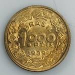 LOTE CONTENDO 1 MOEDA DE 1000 REIS - ANO 1939 - TOBIAS BARRETO - BRONZE-ALUMINIO - 7 GRAMAS - 24,5 MM - FC - NO ESTADO CONFORME FOTOS