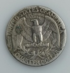 LOTE CONTENDO 1 MOEDA DE 25 CENTS - EUA - ANO 1946 - PRATA 0,900 - 6,25 GRAMAS - 24,3 MM - MBC - NO ESTADO CONFORME FOTOS