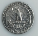LOTE CONTENDO 1 MOEDA DE 25 CENTS - EUA - ANO 1964 - PRATA 0,900 - 6,25 GRAMAS - 24,3 MM - MBC - NO ESTADO CONFORME FOTOS