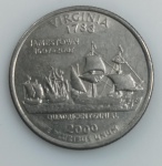 LOTE CONTENDO 1 MOEDA DE 25 CENTS - EUA - ANO 2000 - COBRE FOLHADA A CUPRONIQUEL - 5,67 GRAMAS - 24,3 MM - MBC - NO ESTADO CONFORME FOTOS