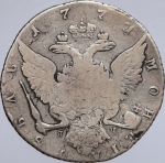 Moeda da Rússia - 1 rublo - 1771 - Prata (.750) - 23.7 g - 39 mm - C# 67a.2