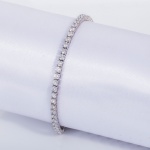Rivieira de Ouro Branco 18k com diamantes sendo 65 diamantes de 5pontos cada Letra HvS1 e VS Tamanho