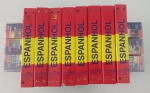 COLECAO COMPLETA DE FASCICULOS ESPANHOL METODO LAROUSSE - CONTEM 96 FASCICULOS EM 8 PASTAS ARQUIVO DE CAPA DURA ORIGINAIS E 48 FITAS CASSETE - EM BOAS CONDIÇOES - POSSUI ALGUMAS PAGINAS COM AMARELADOS E SINAIS DE UMIDADE - NO ESTADO CONFORME FOTOS