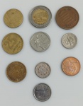 LOTE CONTENDO 10 MOEDAS ESTRANGEIRAS/NACIONAIS DIVERSAS - MBC - NO ESTADO CONFORME FOTOS
