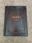 ANTIGO E RARO LIVRO DE ANOTAÇOES DO SECULO XIX COM CAPA EM COURO - NO ESTADO CONFORME FOTOS - ITEM SERA ENVIADO DA BAHIA