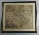 GRAVURA DO MAPA CARTA DE LA PARTIE MERIDIONALE DU BRESIL 1780 - MAPA DA PARTE SUL DO BRASIL COM AS POSSESSOES ESPANHOLAS VIZINHAS A OESTE - DESENHADO POR M. BONNE, ENGENHEIRO HIDROGRAFICO DA MARINHA - PUBLICADO POR JEAN LEONARD PELLET - GENEBRA - 1780 - EM OTIMO ESTADO CONFORME FOTOS