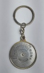 CHAVEIRO CALENDÁRIO 50 Anos - 2007 - 2056 -  Souvenir da cidade de Roma - Itália - Marca: dia, semana, Mês e ano - Metal Cromado - Medida do calendário: 44 mm diâmetro x 5 mm espessura.