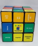 Lindo Cubo Mágico Promocional da Empresa - BMC SOFTWARE - Fabricante: RUBIK'S Promotions - Medida: 6 cm x 6 cm x 6 cm. Conforme fotos. A BMC Software é uma empresa de tecnologia que oferece soluções de software para empresas, focada em automação, gerenciamento de serviços de TI, DevOps e outros.