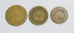 Brasil - Lote de 3 Moedas - 500 Réis - Regente Feijó - Ano: 1936, 37 e 38 - Conforme fotos.