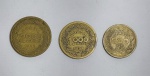 Brasil - Lote de 3 Moedas Comemorativas - Centenário de Nascimento - 500 Réis, 1000 Réis e 2000 Réis - Machado de Assis, Tobias Barreto e Floriano Peixoto - 1839 / 1939 - Conforme fotos.