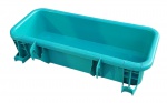Bandeja suporte em polipropileno para carrinho de limpeza - 12x54x23 cm - sem uso.