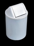 Cesto de lixo em polipropileno - 12L - 40x24cm - sem uso.