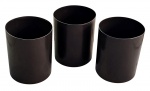 Conjunto com 3 cestos de lixo em polipropileno - 12L - 29x23 cm - sem uso.