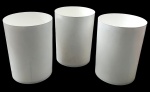 Conjunto com 3 cestos de lixo em polipropileno - 15L - 33x23 cm - sem uso.