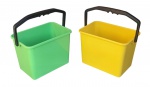 BRALIMPIA - Lote com 2 baldes em plástico para Carro funcional reciclagem - 4L - 18x21x15 cm medidas sem a alça- Sem uso.